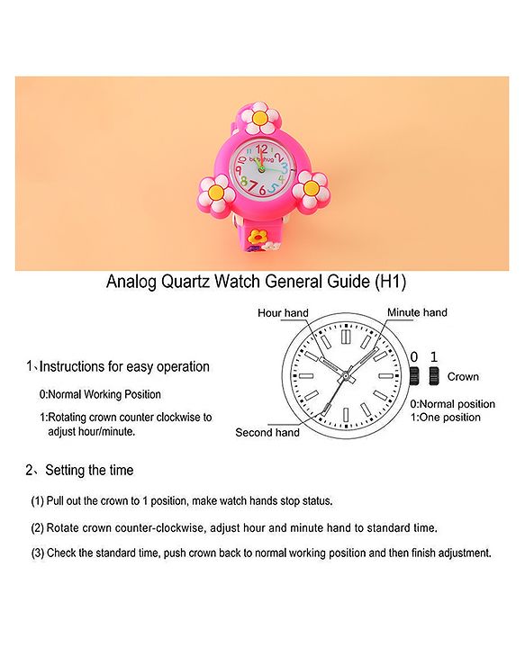 Pine Kids Free Size Analog Watch - Pink