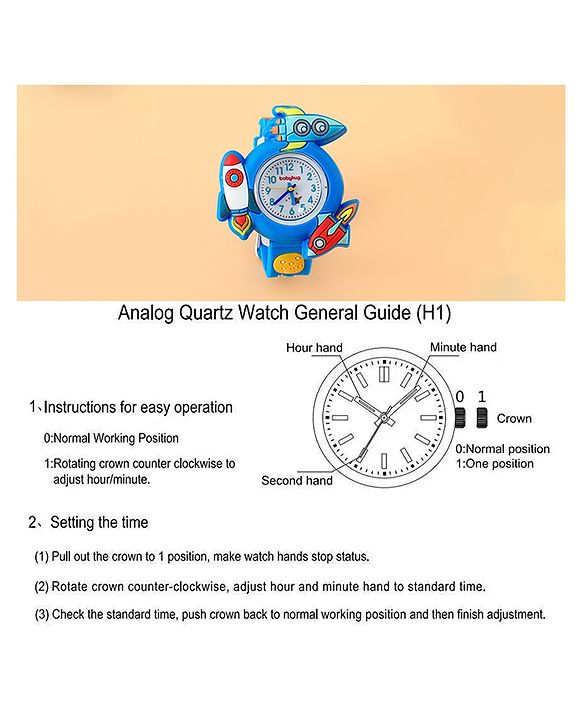 Babyhug Free Size Analog Watch - Blue