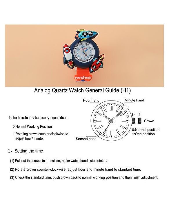 Babyhug Boys Free Size Analog Watch - Light Blue