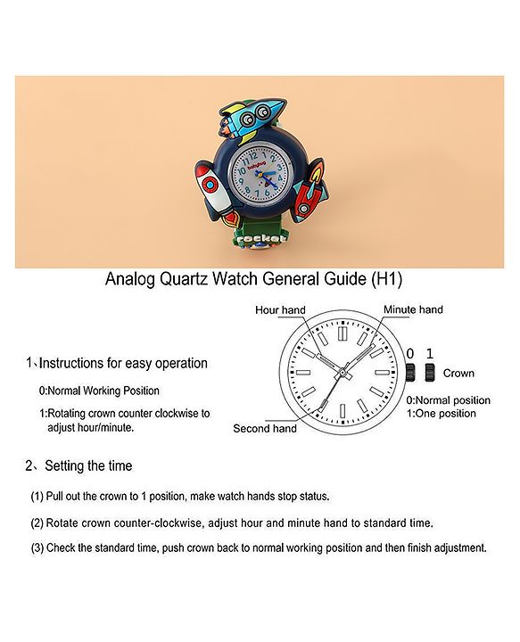 Babyhug Boys Free Size Analog Watch - Light Blue