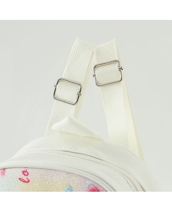 Babyhug Fashion Backpacks With Labubu Doll Applique - Beige