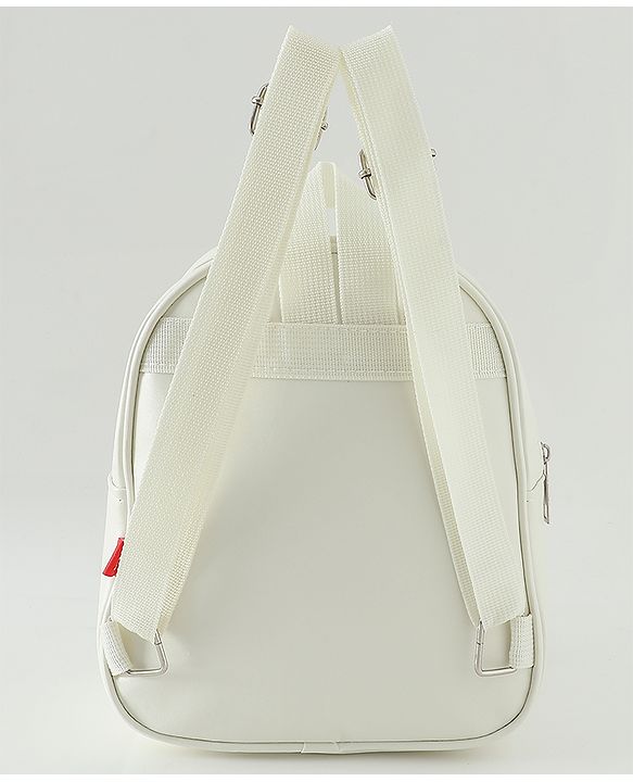 Babyhug Fashion Backpacks With Labubu Doll Applique - Beige