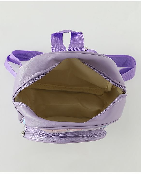Babyhug Fashion Backpacks With Labubu Doll Applique - Beige