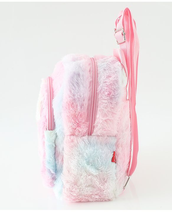 Babyhug Free Size Fashion Backpacks with Hearts - Pink