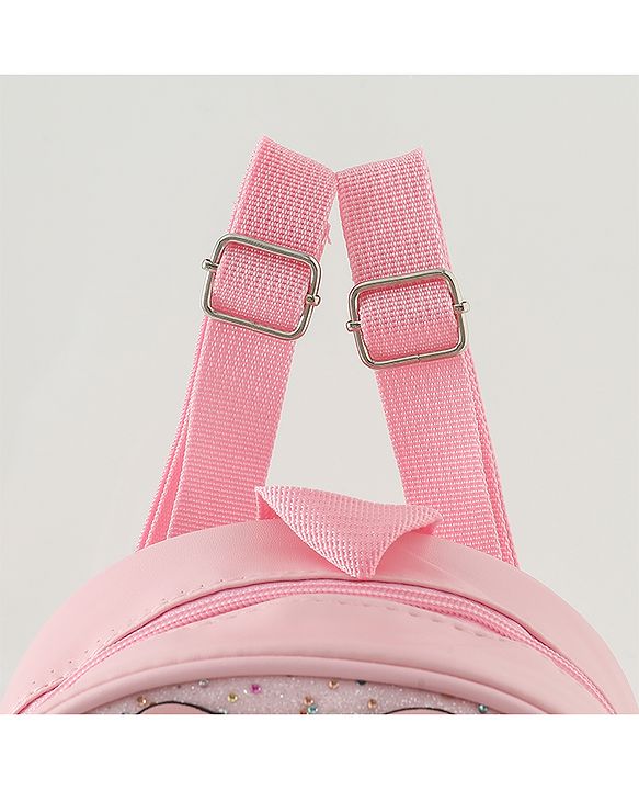 Babyhug Fashion Backpacks With Rainbow Applique - Pink