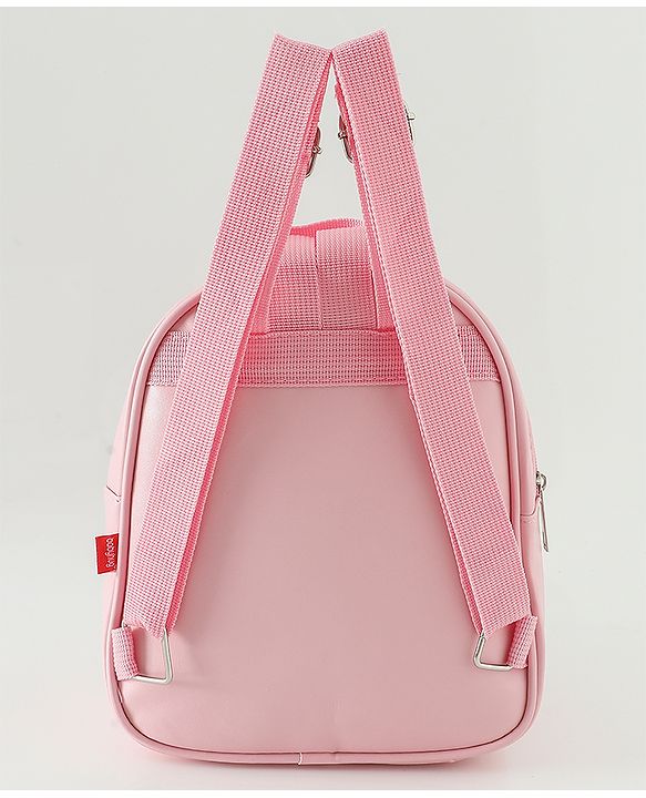 Babyhug Fashion Backpacks With Rainbow Applique - Pink