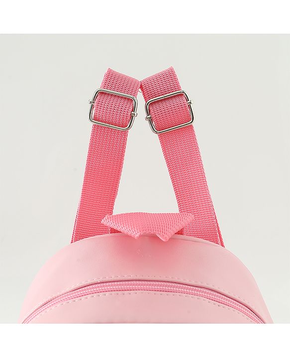 Babyhug Free Size Fashion Sequined Backpack with Bow, Carrot and Rabbit applique - Blue