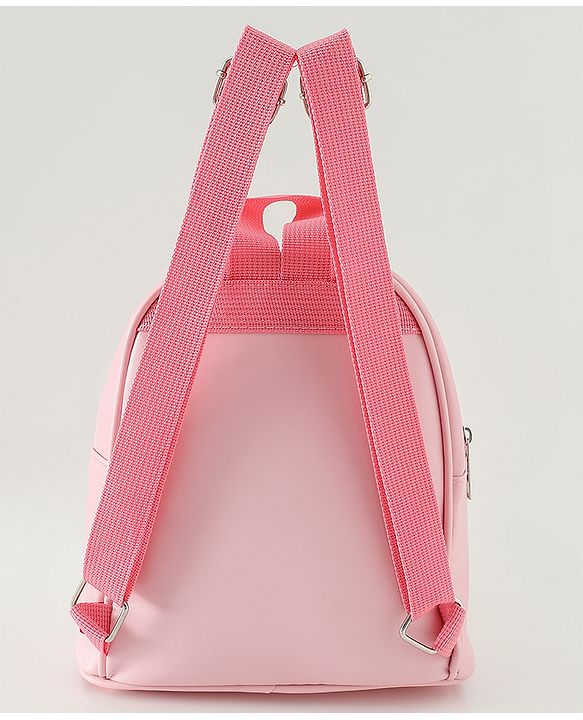 Babyhug Free Size Fashion Sequined Backpack with Bow, Carrot and Rabbit applique - Blue