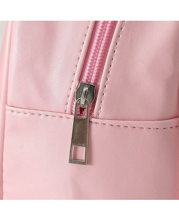 Babyhug Free Size Fashion Sequined Backpack with Bow, Carrot and Rabbit applique - Blue