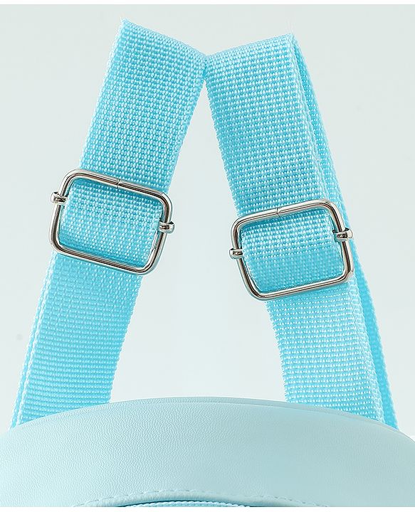 Babyhug Free Size Fashion Sequined Backpack with Bow, Carrot and Rabbit applique - Blue