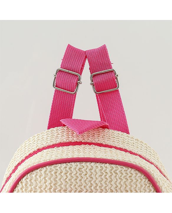 Pine Kids Fashion Backpacks with Floral Applique - PInk
