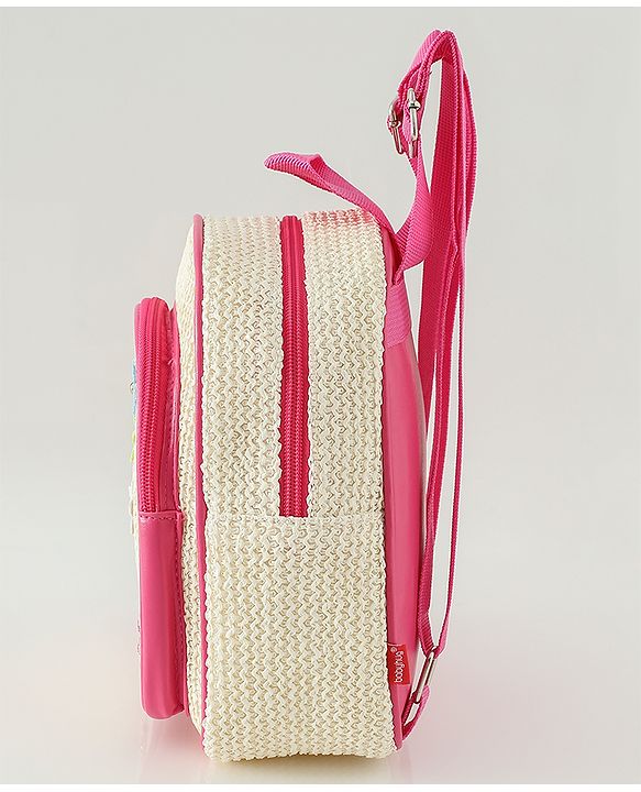Pine Kids Fashion Backpacks with Floral Applique - PInk
