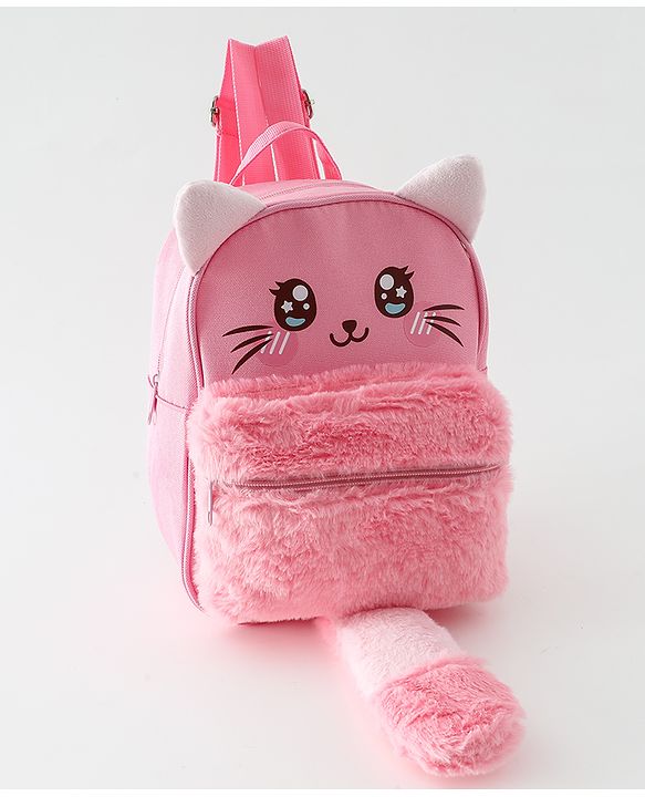 Babyhug Free Size Fashion Backpacks Kitty design - Pink