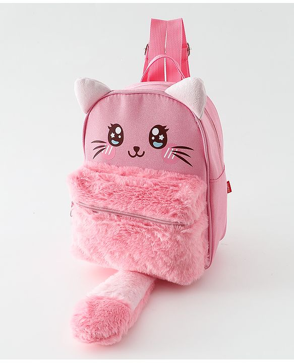 Babyhug Free Size Fashion Backpacks Kitty design - Pink