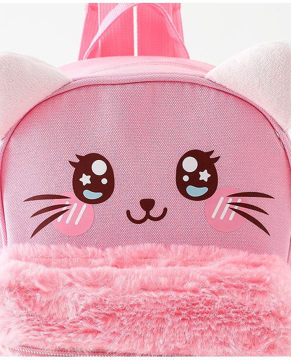 Babyhug Free Size Fashion Backpacks Kitty design - Pink