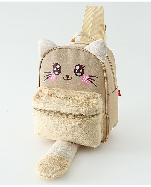 Babyhug Free Size Fashion Backpacks Kitty design - Pink