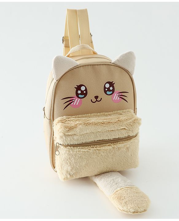 Babyhug Free Size Fashion Backpacks Kitty design - Pink