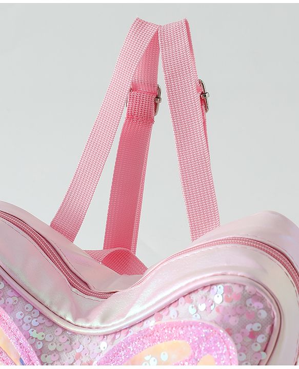 Babyhug Free Size Fashion Backpacks Butterfly design - Pink