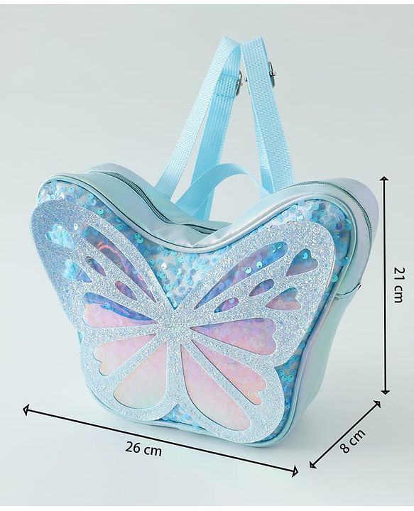 Babyhug Free Size Fashion Backpacks Butterfly design - Pink