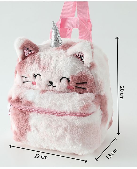 Babyhug Free Size Fashion Backpacks Kitty design - Multicolor