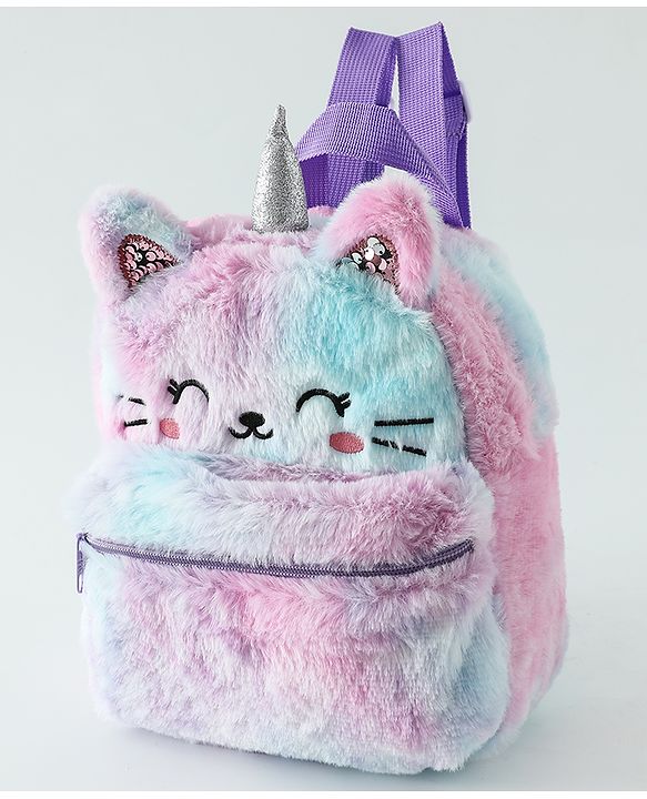 Babyhug Free Size Fashion Backpacks Kitty design - Multicolor