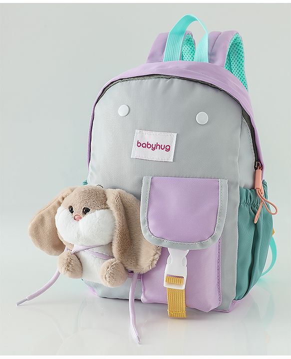 Babyhug Fashion Backpacks With Rabbit Applique - Yellow