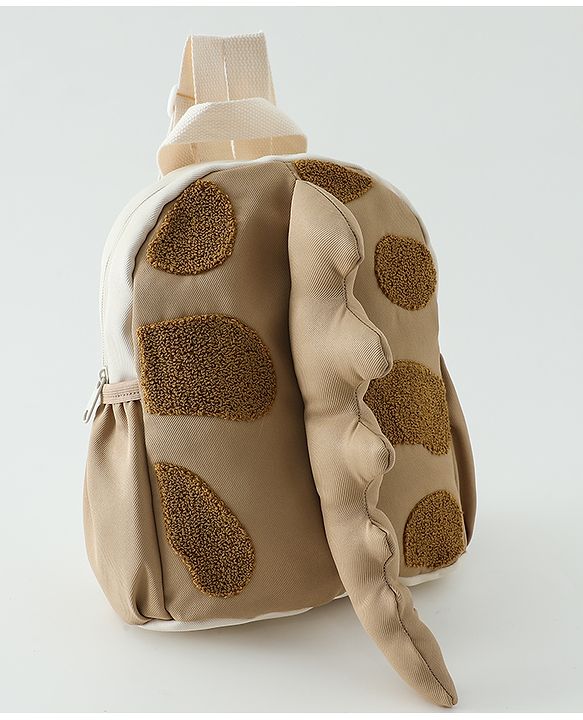 Babyhug Free Size Applique Dragon tailed Backpacks - Brown