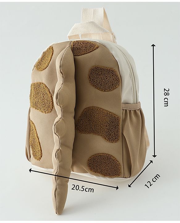 Babyhug Free Size Applique Dragon tailed Backpacks - Brown