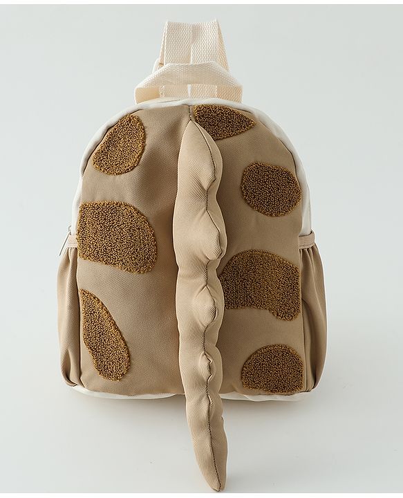 Babyhug Free Size Applique Dragon tailed Backpacks - Brown