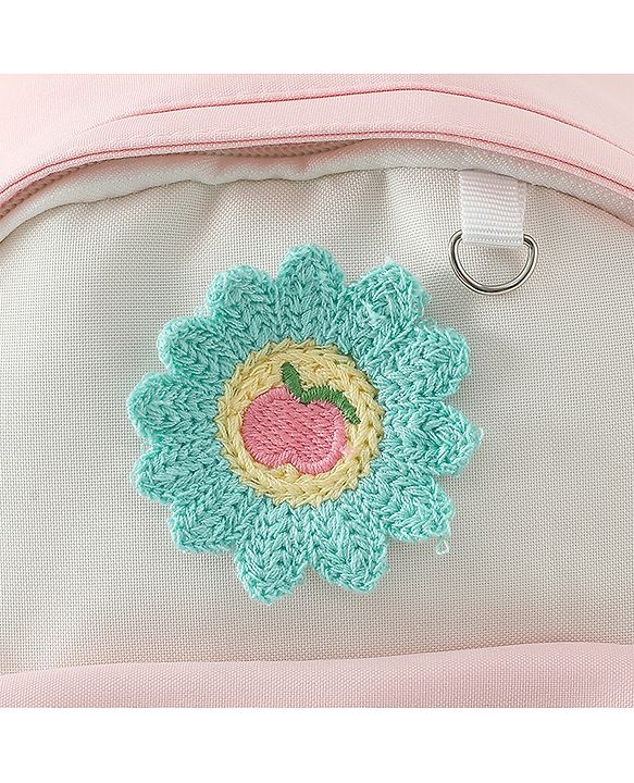 Babyhug Fashion Backpacks With Floral Applique - Pink