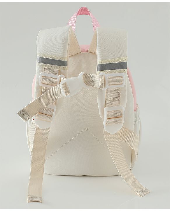 Babyhug Fashion Backpacks With Floral Applique - Pink