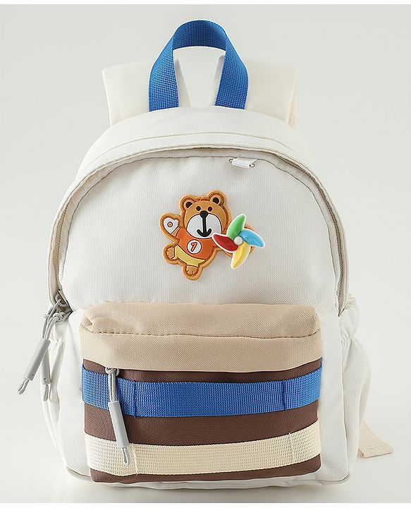Babyhug Fashion Backpacks With Floral Applique - Pink