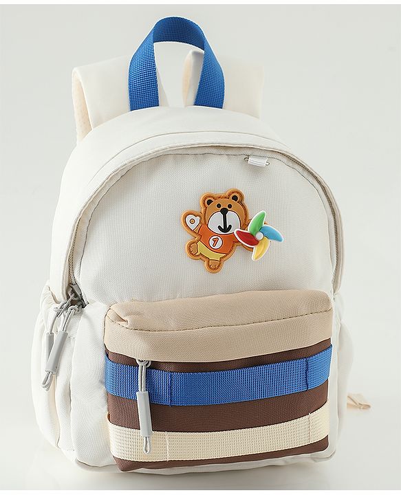 Babyhug Fashion Backpacks With Floral Applique - Pink