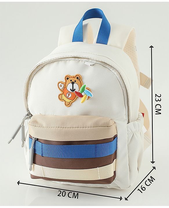 Babyhug Fashion Backpacks With Floral Applique - Pink