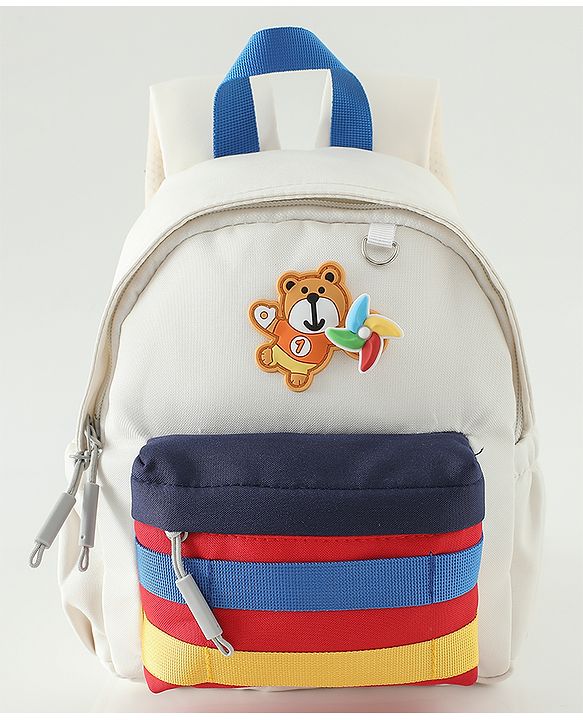 Babyhug Fashion Backpacks With Floral Applique - Pink