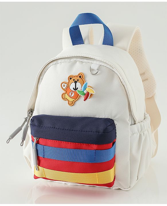 Babyhug Fashion Backpacks With Floral Applique - Pink