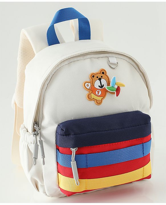 Babyhug Fashion Backpacks With Floral Applique - Pink