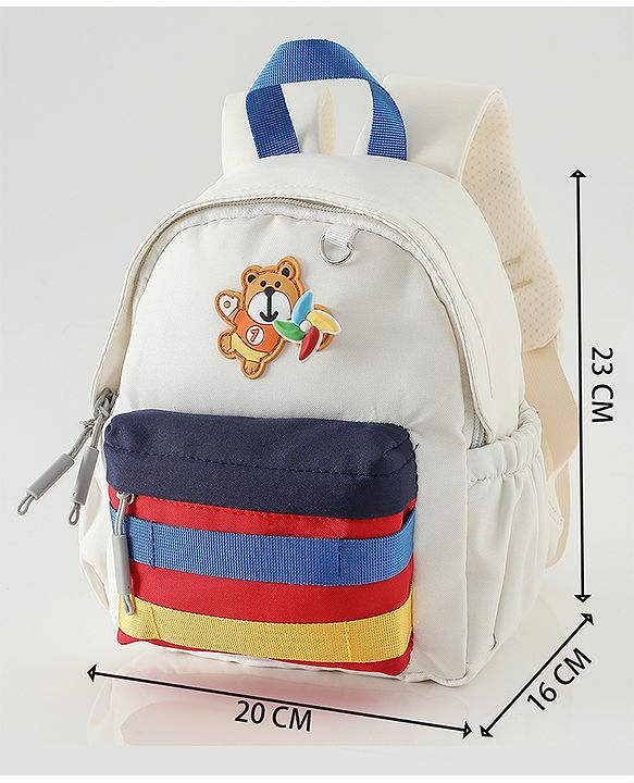 Babyhug Fashion Backpacks With Floral Applique - Pink