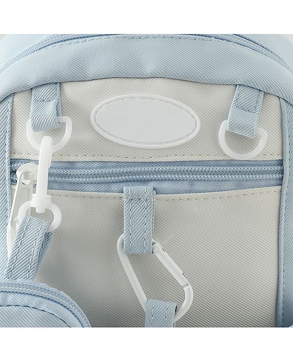 Babyhug Free Size Fashion Backpacks with small pouch - Blue