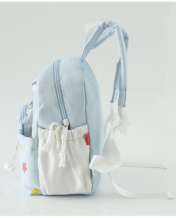 Babyhug Free Size Fashion Backpacks with small pouch - Blue