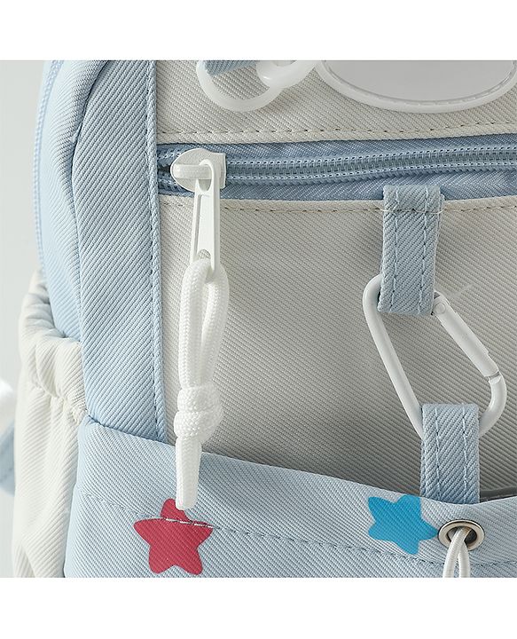 Babyhug Free Size Fashion Backpacks with small pouch - Blue