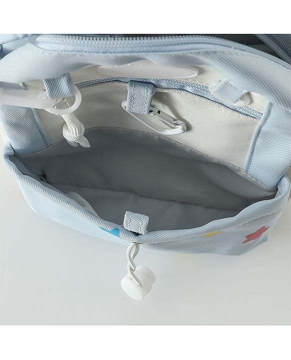 Babyhug Free Size Fashion Backpacks with small pouch - Blue