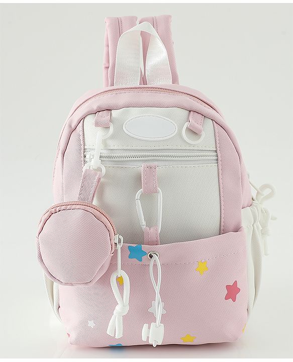 Babyhug Free Size Fashion Backpacks with small pouch - Blue