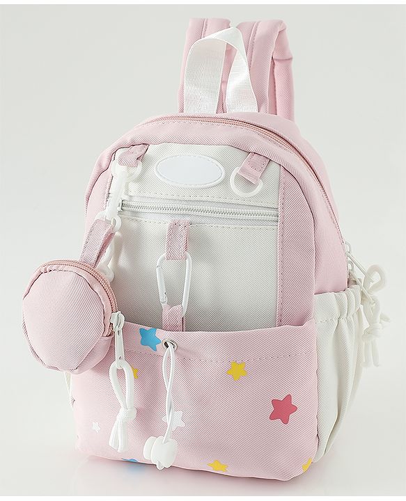 Babyhug Free Size Fashion Backpacks with small pouch - Blue