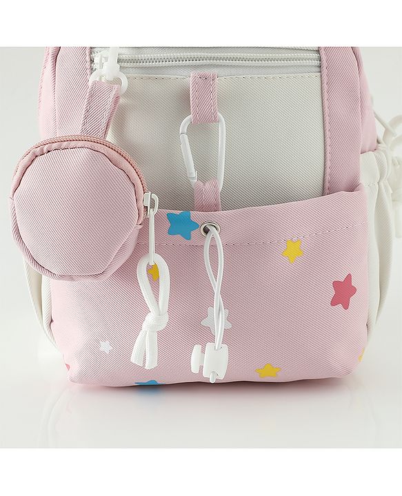Babyhug Free Size Fashion Backpacks with small pouch - Blue