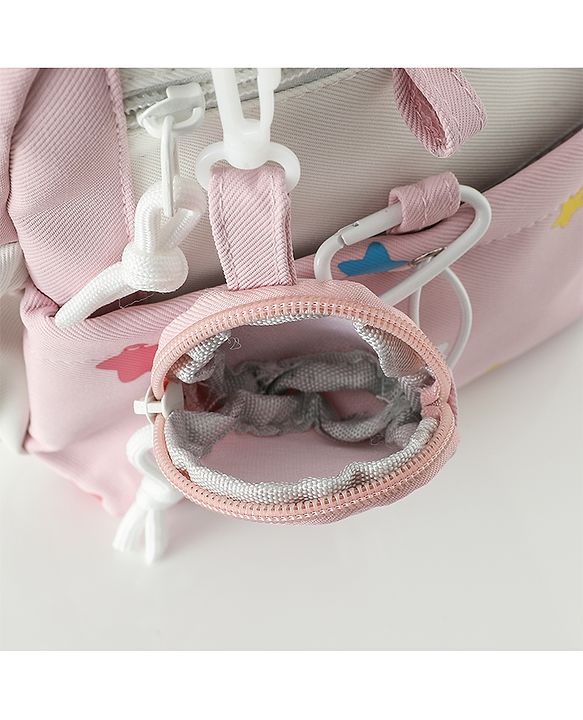 Babyhug Free Size Fashion Backpacks with small pouch - Blue