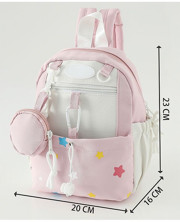 Babyhug Free Size Fashion Backpacks with small pouch - Blue