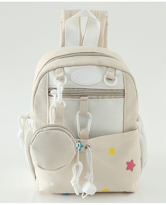 Babyhug Free Size Fashion Backpacks with small pouch - Blue