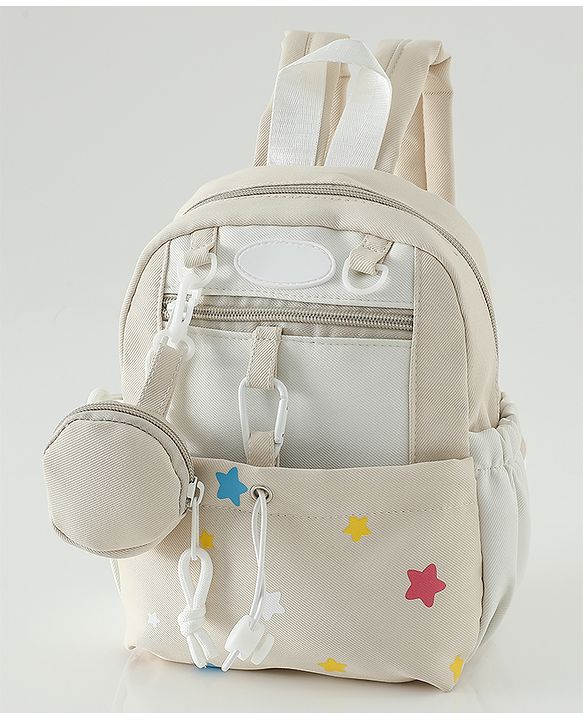 Babyhug Free Size Fashion Backpacks with small pouch - Blue