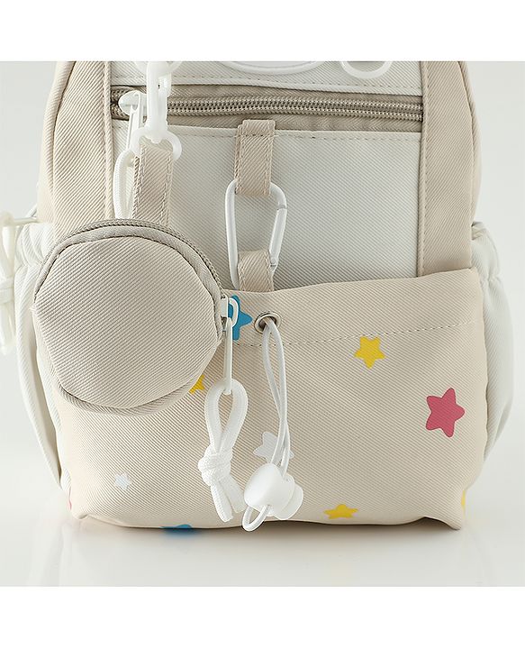 Babyhug Free Size Fashion Backpacks with small pouch - Blue